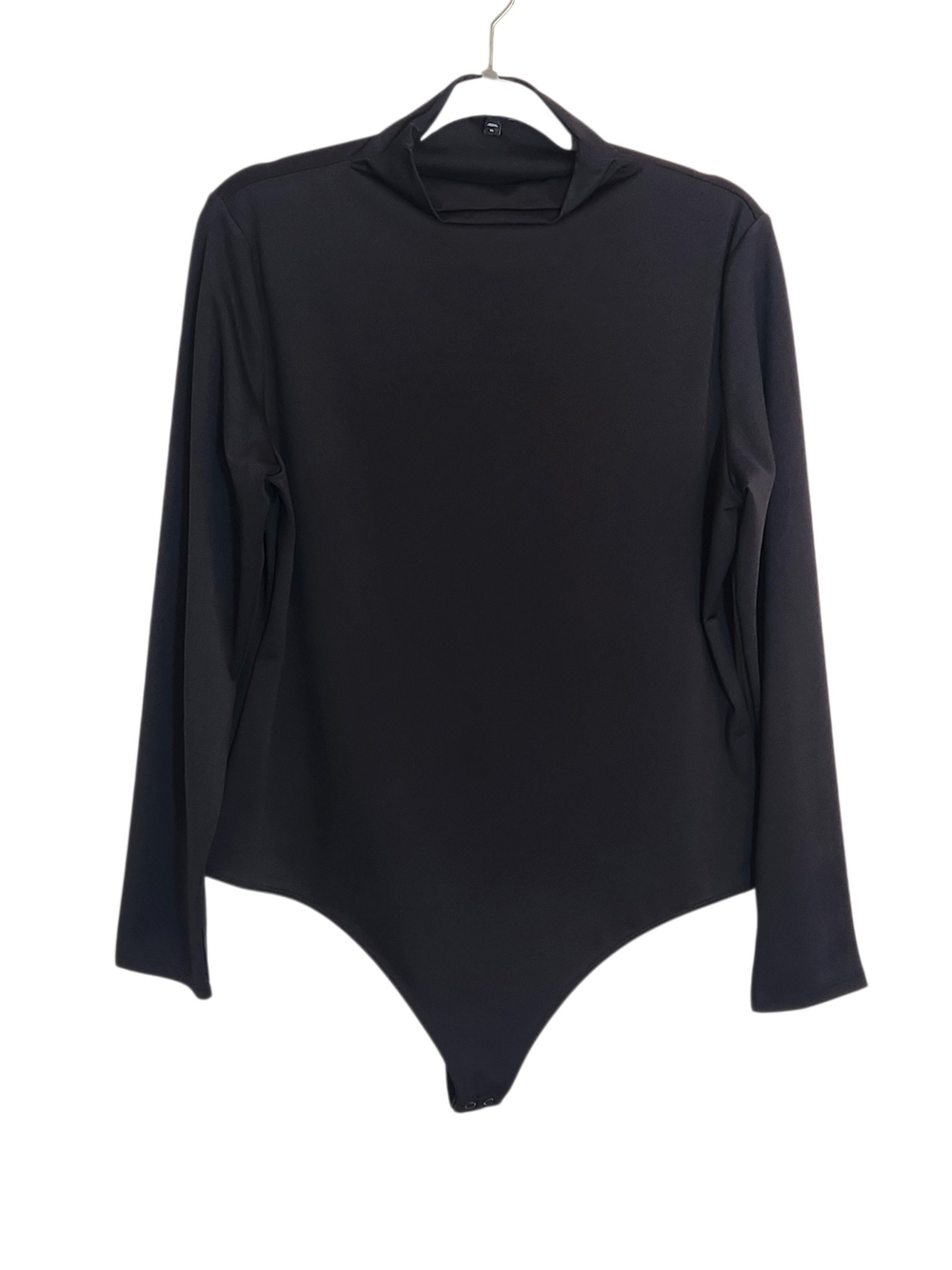 Express Black Mock Neck Long Sleeve Fitted Bodysuit Size XL